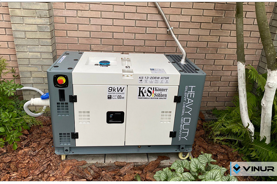 Поставка и монтаж генератора Könner&Söhnen КS13-2DEW для проекта резервного электропитания