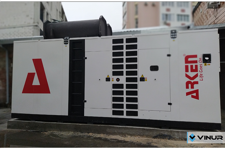 Встановлення дизельного генератора ARKEN ARK-B1400 N5 потужністю 1100 кВт