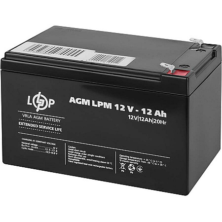 Акумуляторна батарея Logicpower AGM LPM 12V - 12 Ah - фото 4
