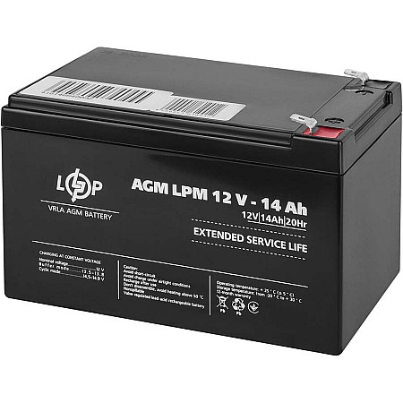 Акумуляторна батарея Logicpower AGM LPM 12V - 14 Ah