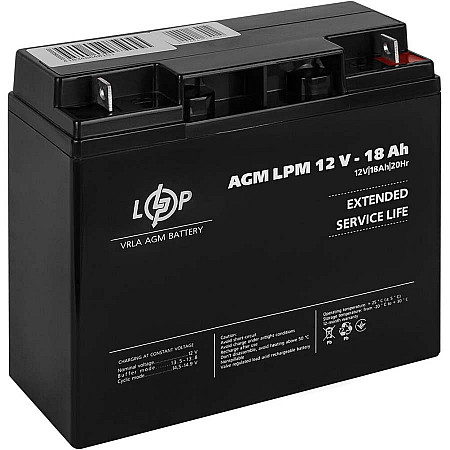 Аккумуляторная батарея Logicpower AGM LPM 12V - 18 Ah - фото 2