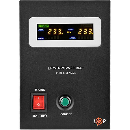Джерело безперебійного живлення LogicPower 12V LPY-B-PSW-500VA+ (350Вт) 5A/10A