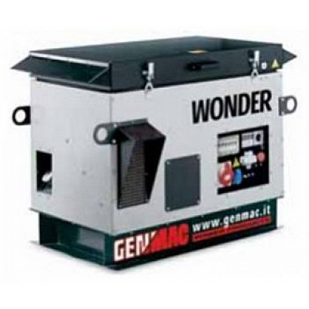 Бензогенератор 10 кВт Genmac Wonder G12100KSE в кожухе