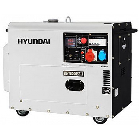 Дизельний генератор 6 кВт HYUNDAI DHY 8000SE-3 у кожусі