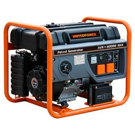 Бензиновый генератор 5 кВт UNITED POWER GG6300E открытого типа