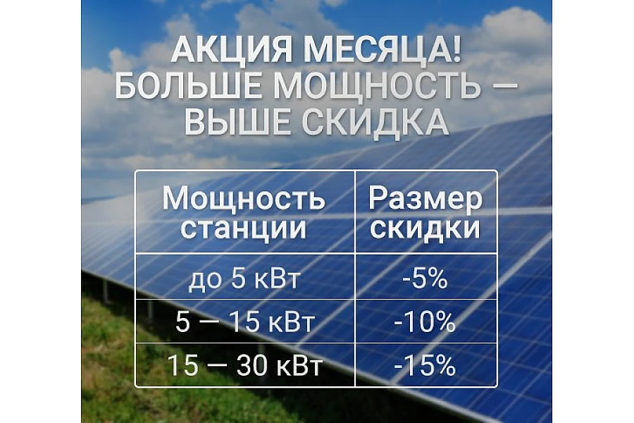 Акція діє до 30.06.2017! Встановити сонячну електростанцію для будинку стало дешевше!