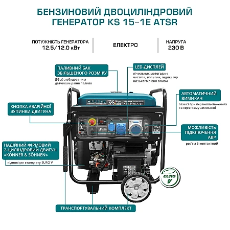 Бензиновый генератор Könner&Söhnen KS 15-1E ATSR - фото 4