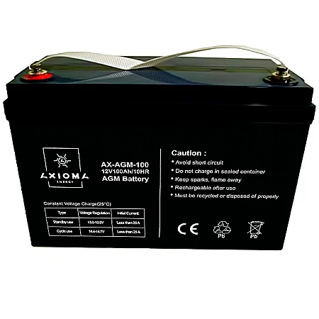 Акумулятор гелевий AXIOMA energy AGM 12В 100Ач AX-AGM-100 - фото 2