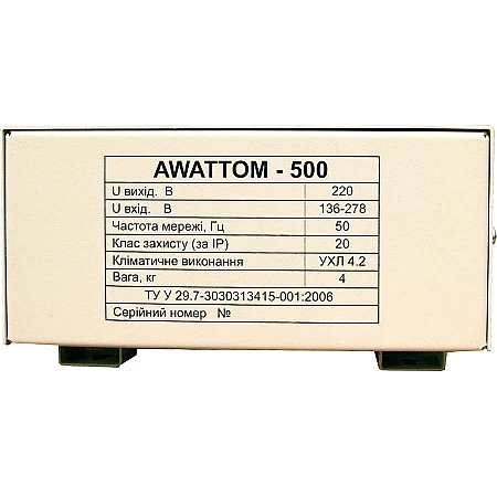 Стабилизатор напряжения Awattom СНОПТ 0,5 кВт - фото 4