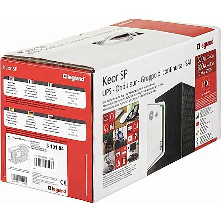 Джерело безперебійного живлення Legrand Keor SP 600ВА/360Вт, 4хС13 - фото 3