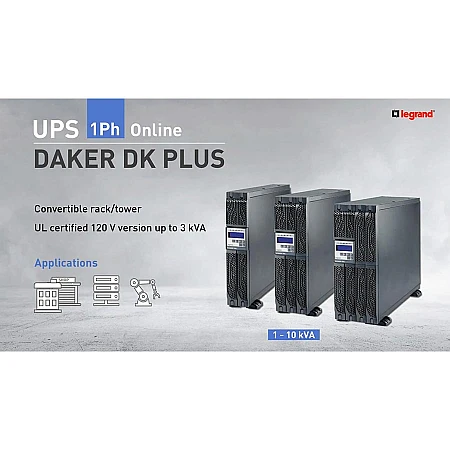 Джерело безперебійного живлення Legrand DAKER DK Plus 1000ВА/900Вт 6xC13 RS232 - фото 4