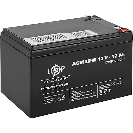 Акумуляторна батарея Logicpower AGM LPM 12V - 12 Ah - фото 3