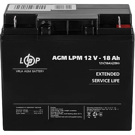 Акумуляторна батарея Logicpower AGM LPM 12V - 18 Ah - фото 4