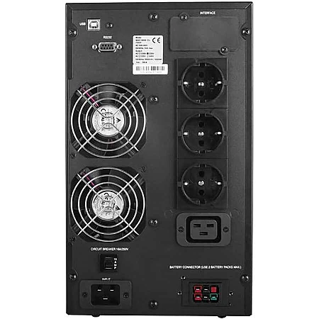 Источник бесперебойного питания Powercom MAC-3000 3 х EURO (Schuko) LCD - фото 2
