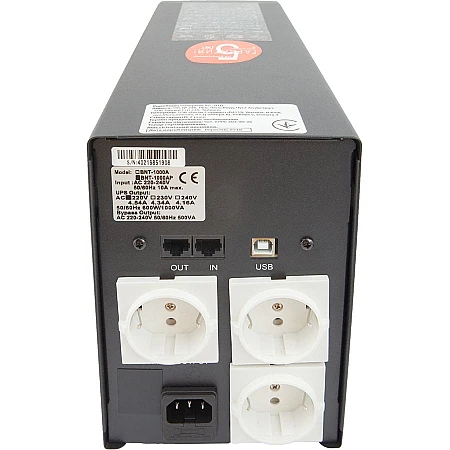 Джерело безперебійного живлення Powercom BNT-1000AP 600Вт 3 х EURO Schuko - фото 2