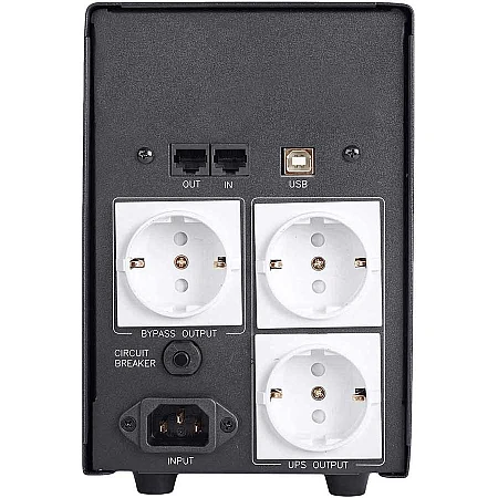 Джерело безперебійного живлення Powercom IMP-2000AP 1200 Вт 3 х EURO Schuko - фото 2