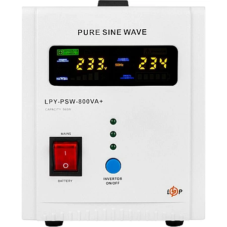 Джерело безперебійного живлення LogicPower 12V LPY-PSW-800VA+(560Вт)5A/15A