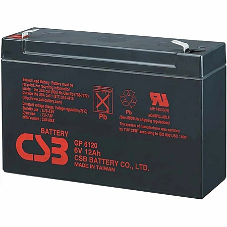 Аккумуляторная батарея CSB GP6120 6V 12Ah Q10