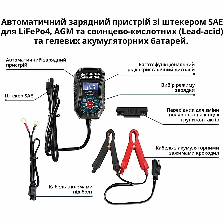Зарядний пристрій Könner&Söhnen SAE KS-B2A - фото 7