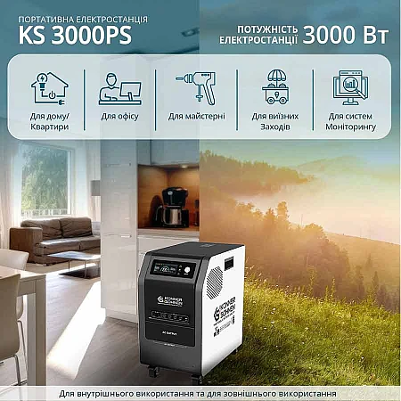 Зарядна станція Könner&Söhnen KS 3000PS (3200 Вт·год / 3000 Вт) - фото 8