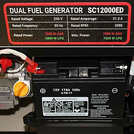 Бензиновий генератор Senci SC12000ED - фото 7