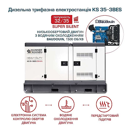 Дизельний генератор Könner&Söhnen KS 35-3BES - фото 6