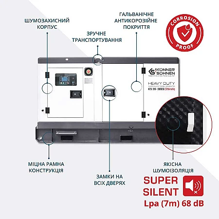 Дизельний генератор Könner&Söhnen KS 35-3BES - фото 9