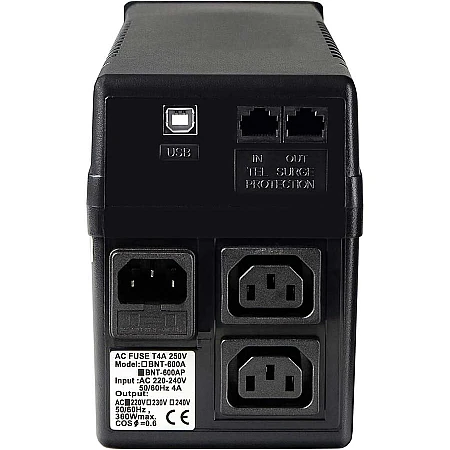 Джерело безперебійного живлення Powercom BNT-600AP 360 Вт 2xIEC - фото 3