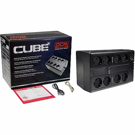 Джерело безперебійного живлення Powercom CUB-650N 390 Вт 8хEURO Schuko - фото 8