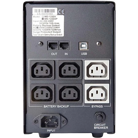 Источник бесперебойного питания Powercom IMD-1500AP 900 Вт 6 х IEC - фото 3