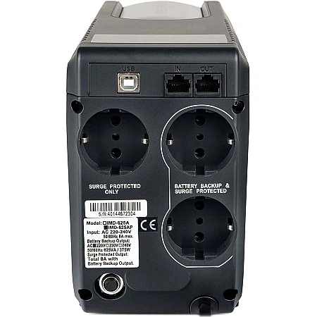 Джерело безперебійного живлення Powercom IMD-625AP 375 Вт 3 х EURO Schuko - фото 3