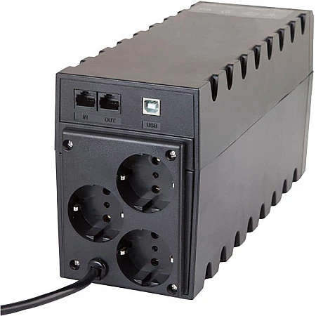 Источник бесперебойного питания Powercom RPT-1000AP 600 Вт 3хEURO Schuko - фото 3