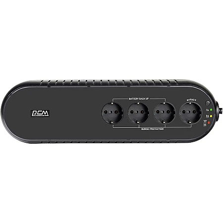 Джерело безперебійного живлення Powercom WOW-1000U 500 Вт 4 х EURO Schuko - фото 3