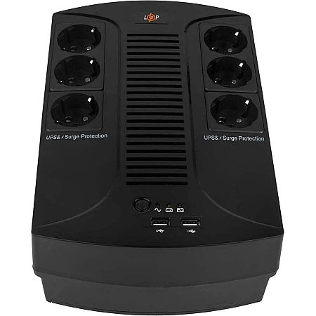 Джерело безперебійного живлення LogicPower LP 650VA-6PS 455Вт - фото 2