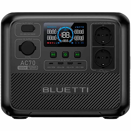 Зарядна станція BLUETTI AC70 1000W (768 Вт·год / 1000 Вт)