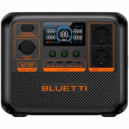 Зарядна станція BLUETTI AC70P 1000W (864 Вт·год / 1000 Вт) - фото 2