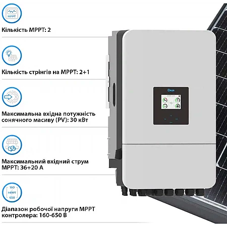 Інвертор Deye SUN-20K-SG05LP3-EU-SM2 - фото 4