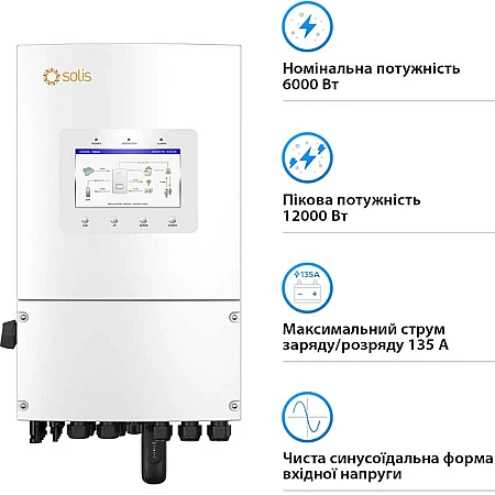 Інвертор Solis S6-EH1P6K-L-PLUS - фото 2