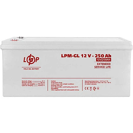 Акумуляторна батарея Logicpower LPM-GL 12V - 250 Ah