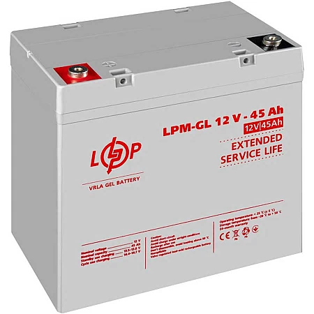 Акумуляторна батарея Logicpower LPM-GL 12V - 45 Ah - фото 3