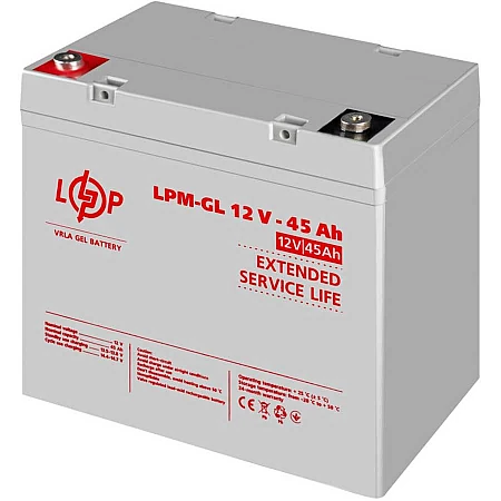 Акумуляторна батарея Logicpower LPM-GL 12V - 45 Ah - фото 4
