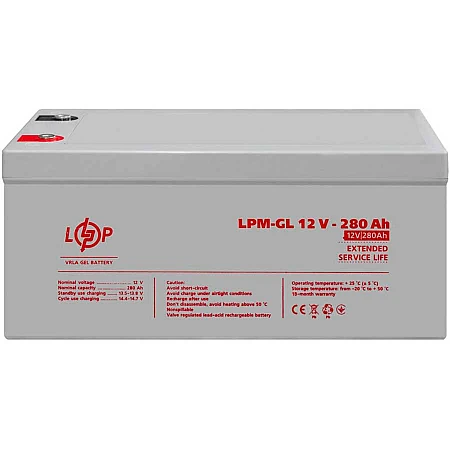 Акумуляторна батарея Logicpower LPM-GL 12V - 280 Ah - фото 2