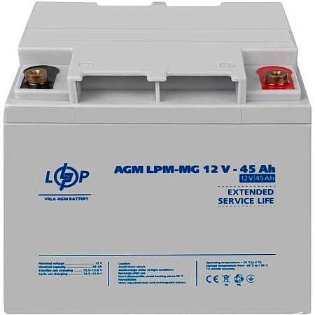 Акумуляторна батарея Logicpower LPM-MG 12V - 45 Ah - фото 2