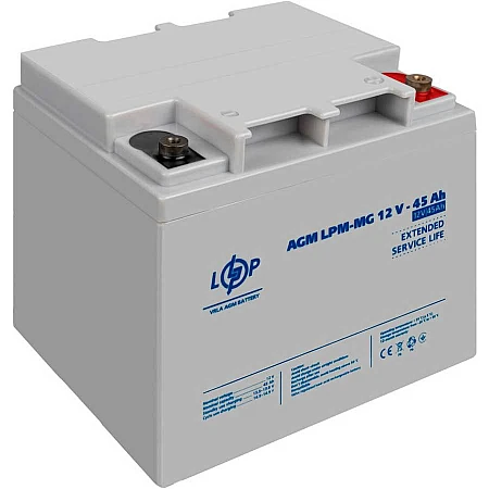Акумуляторна батарея Logicpower LPM-MG 12V - 45 Ah - фото 4