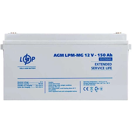 Акумуляторна батарея Logicpower LPM-MG 12V - 150 Ah - фото 2
