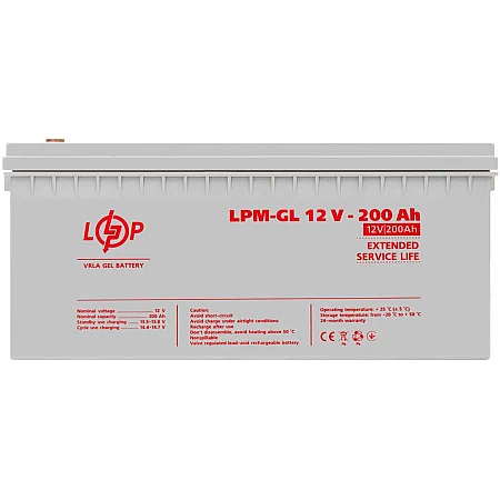 Акумуляторна батарея Logicpower LPM-GL 12V - 200 Ah - фото 2