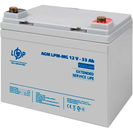 Акумуляторна батарея Logicpower LPM-MG 12V - 33 Ah - фото 2