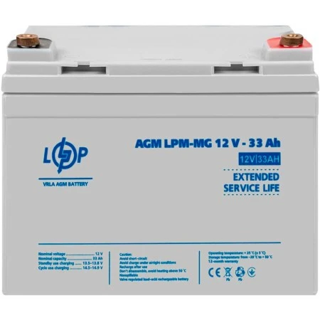 Акумуляторна батарея Logicpower LPM-MG 12V - 33 Ah