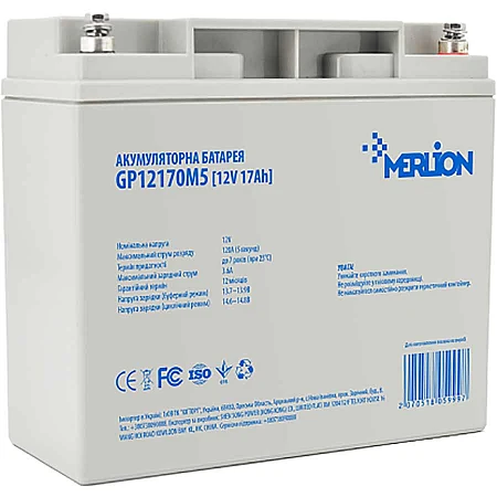 Аккумуляторная батарея Merlion GP12170M5
