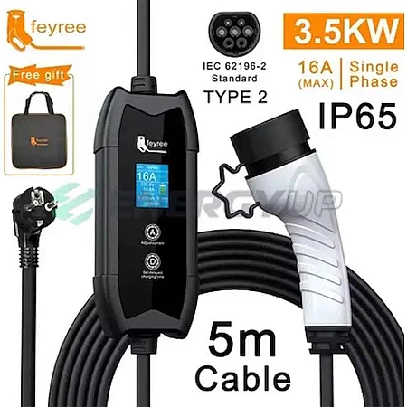Зарядна станція FEYREE Flying Cat 3.7 кВт Type 2 16А 1-фаза FY3.5-16-1PH-TP2-F8-C5